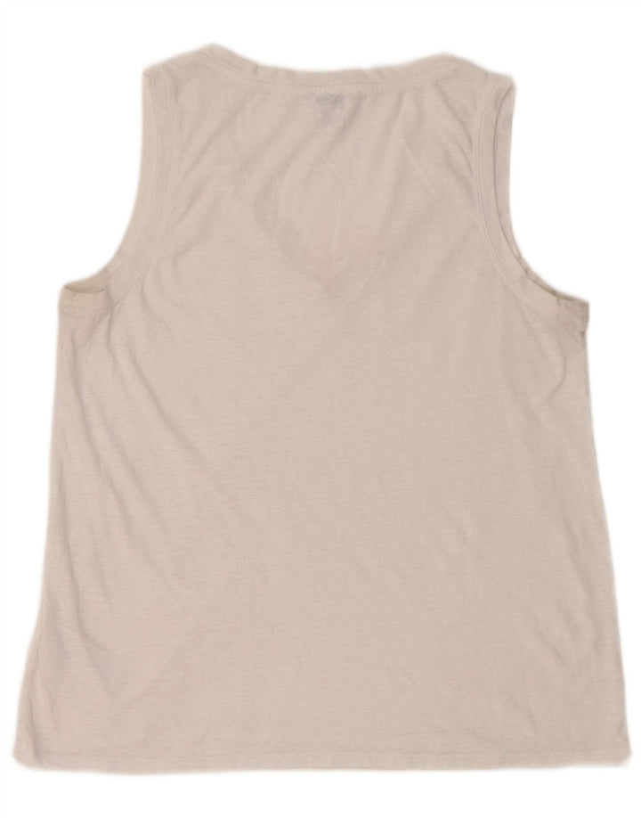 J. CREW Womens Vest Top UK 12 Medium White Cotton