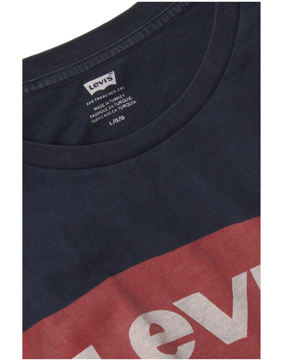 Levi's Mens Graphic T-Shirt Top Large Navy Blue