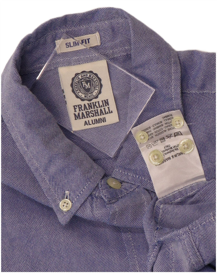 FRANKLIN MARSHALL Mens Slim Fit Shirt Small Blue
