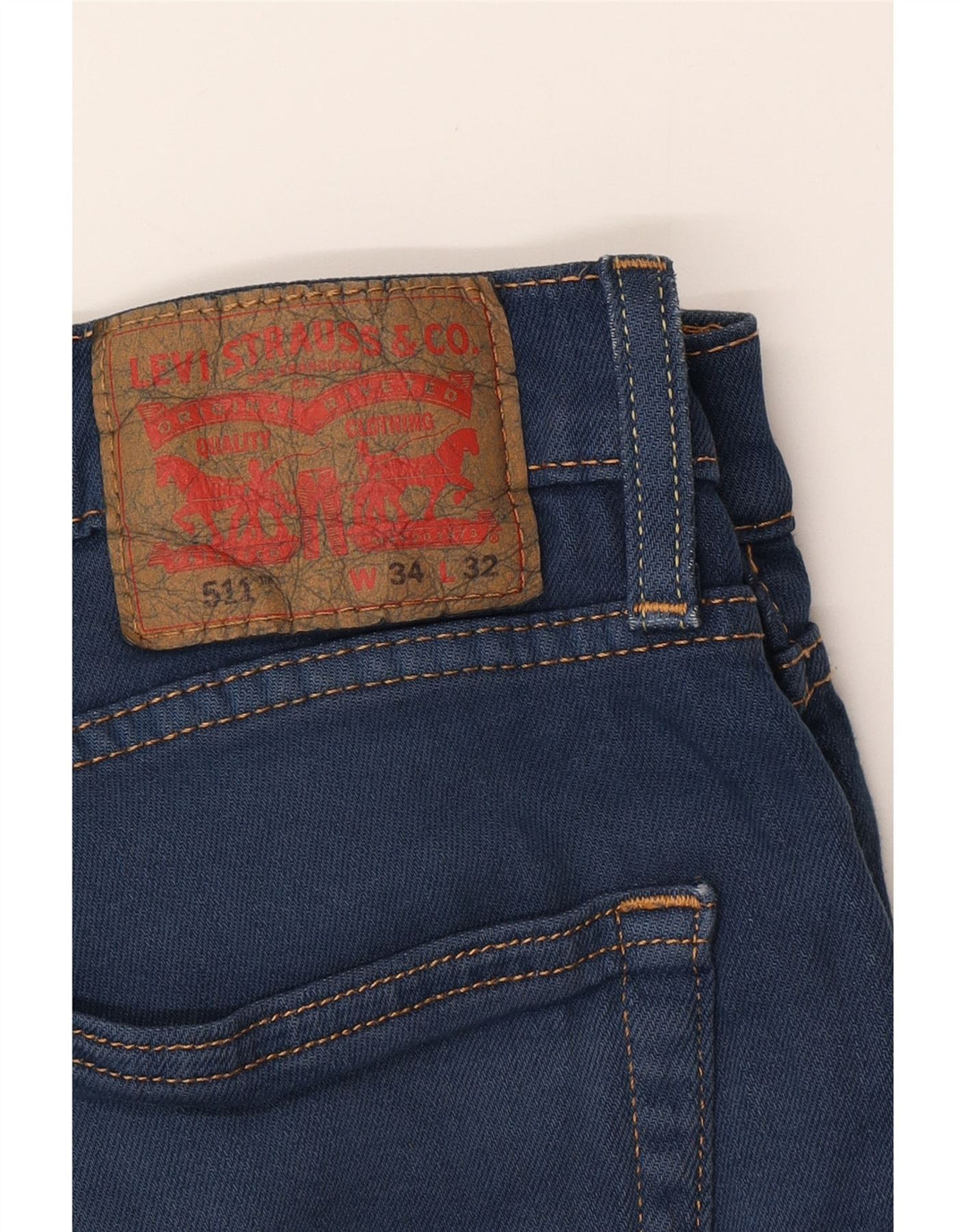 LEVI'S Mens 511 Slim Jeans W34 L32 Blue Cotton