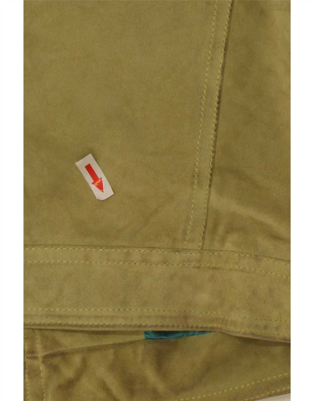 Vintage Womens Crop Suede Biker Jacket IT 40 Small Green Leather