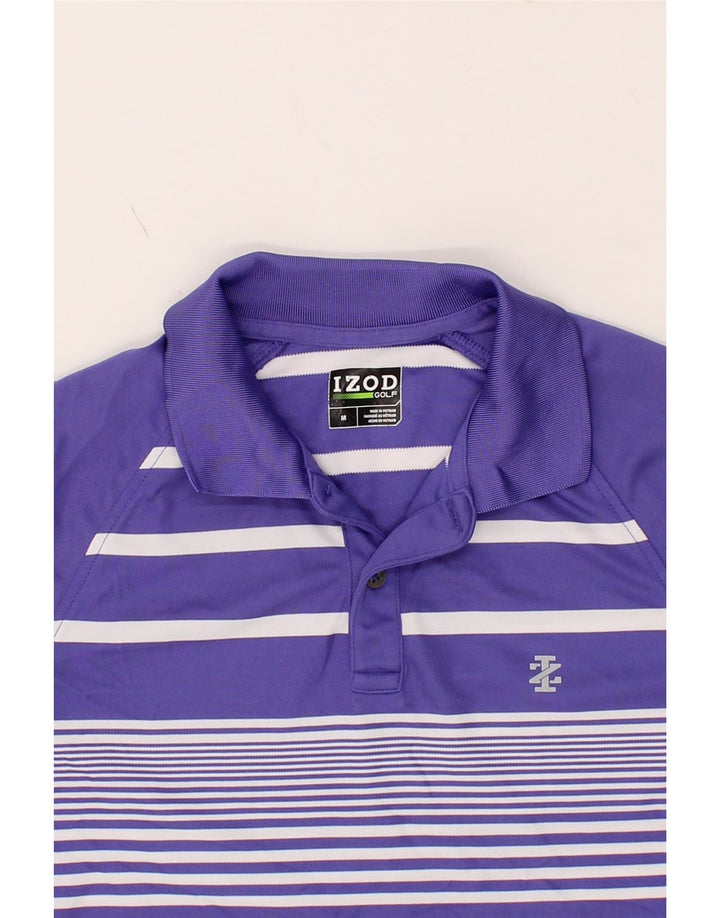 IZOD Mens Polo Shirt Medium Purple Striped Vintage Izod and Second-Hand Izod from Messina Hembry 