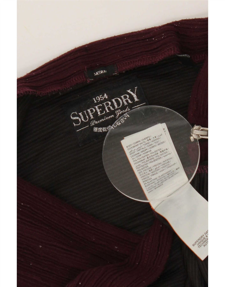 Superdry Womens Mini Skirt Medium W30 Burgundy Flecked Polyester