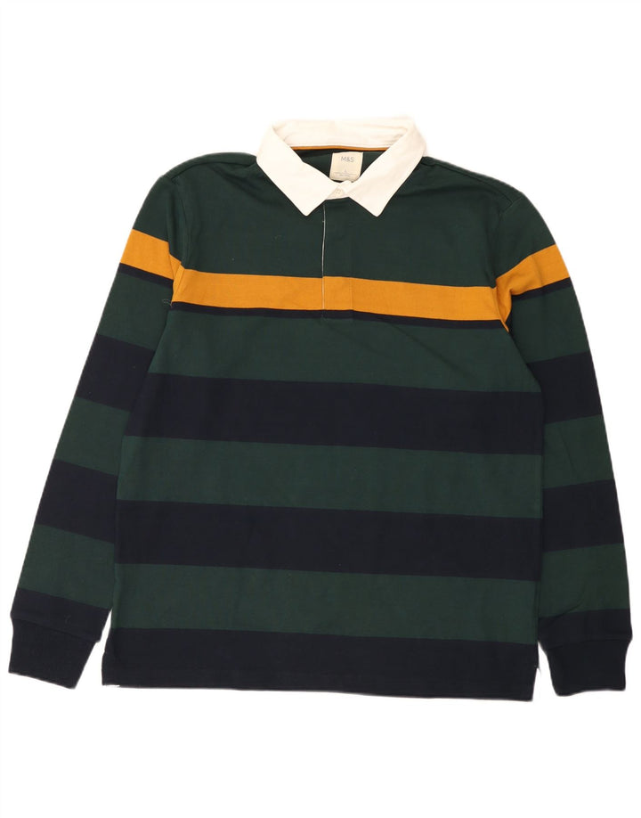 Marks & Spencer Mens Rugby Polo Shirt Large Multicoloured Striped