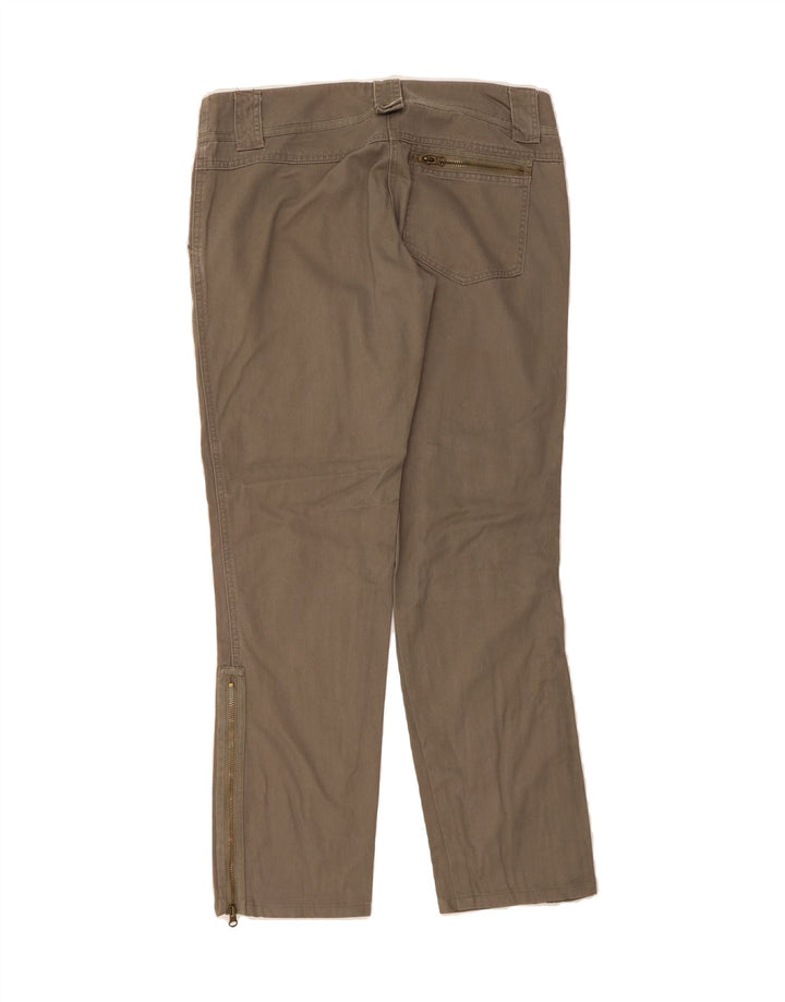 BENETTON Womens Straight Cargo Trousers W34 L32 Khaki Vintage Benetton and Second-Hand Benetton from Messina Hembry 