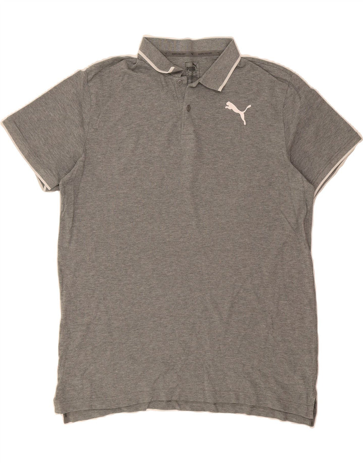 PUMA Mens Polo Shirt XL Grey Cotton Vintage Puma and Second-Hand Puma from Messina Hembry 