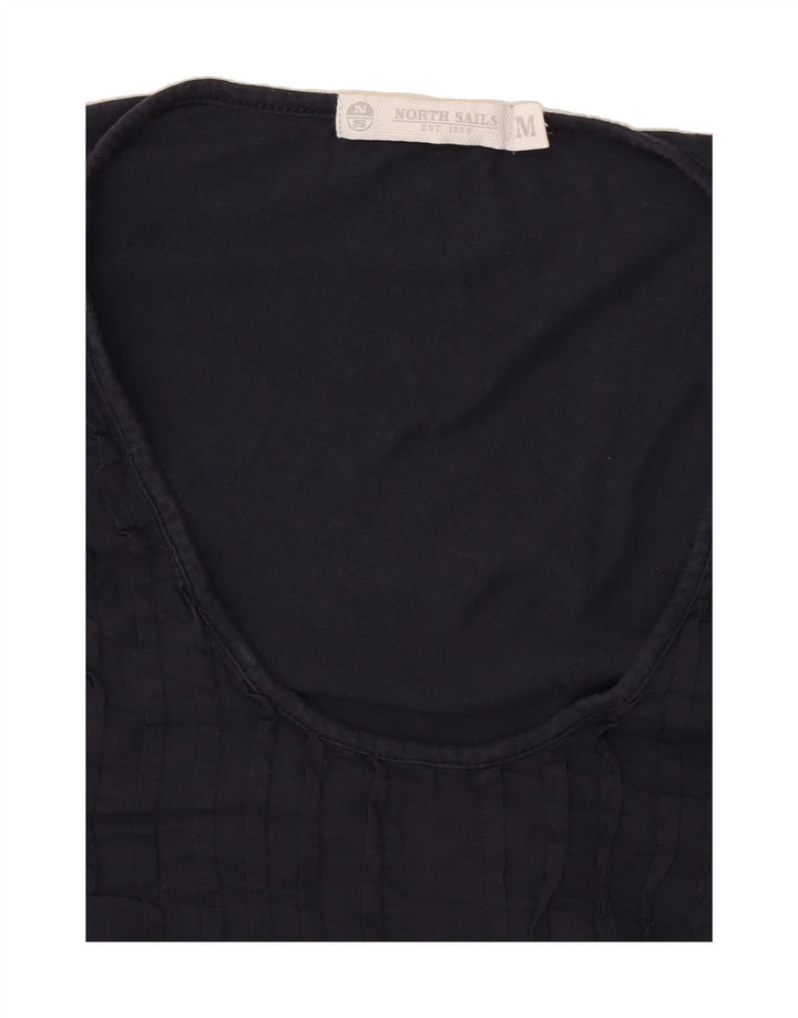 NORTH SAILS Womens Sleeveless Basic Dress UK 12 Medium Navy Blue Cotton Vintage North Sails and Second-Hand North Sails from Messina Hembry 