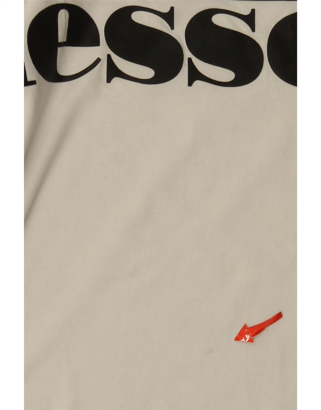 Ellesse Mens Graphic T-Shirt Top Large Off White Cotton