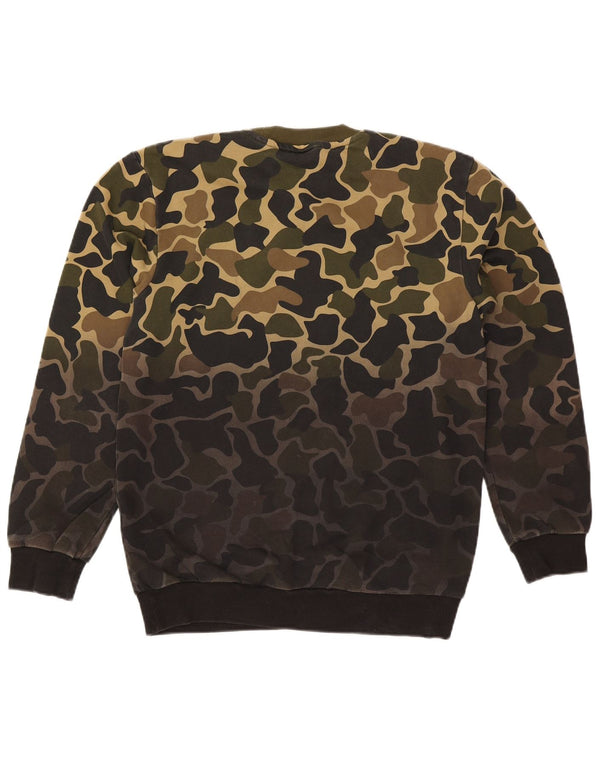 Adidas Mens Sweatshirt Jumper Small Khaki Camouflage Cotton