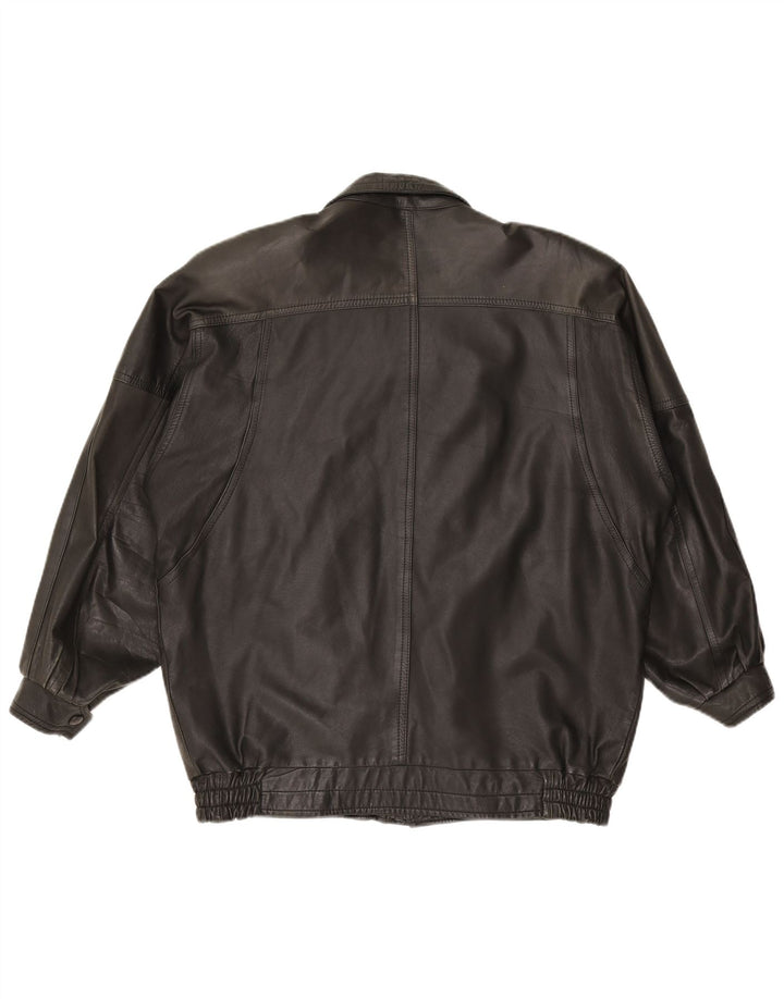 Vintage Mens Leather Jacket UK 42 XL Black