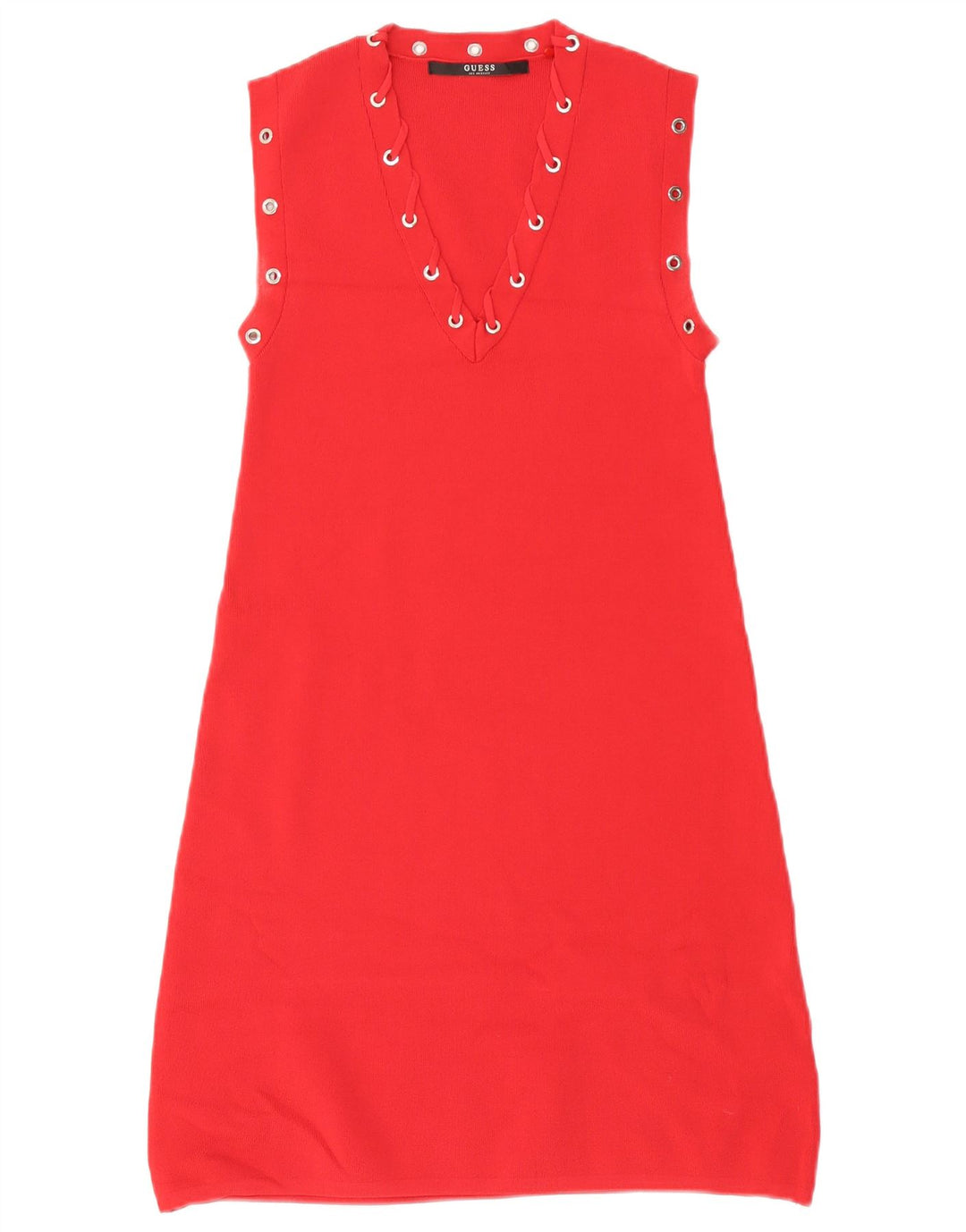 Guess Womens Sleeveless A-Line Dress UK 6 Small Red
