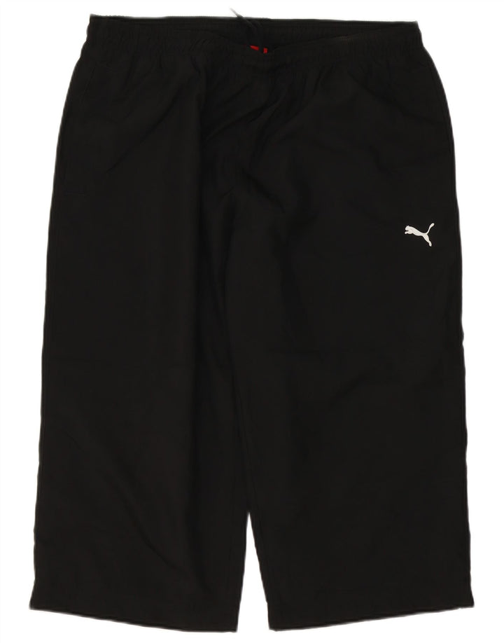 PUMA Mens Capri Tracksuit Trousers Large  Black Polyester