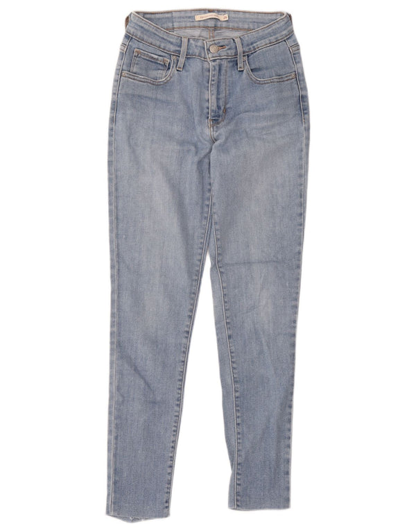 Levi's Womens 721 High Rise Skinny Jeans W26 L32 Blue Cotton