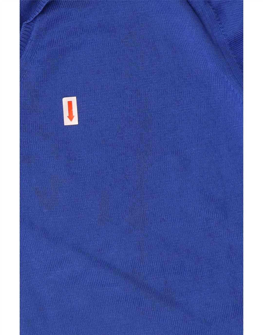 Zara Mens V-Neck Jumper Sweater Medium Blue Cotton