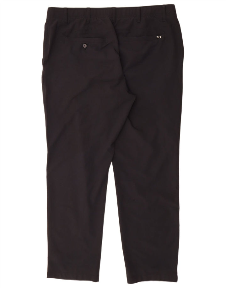 Under Armour Mens Straight Chino Trousers W40 L30 Black Polyester