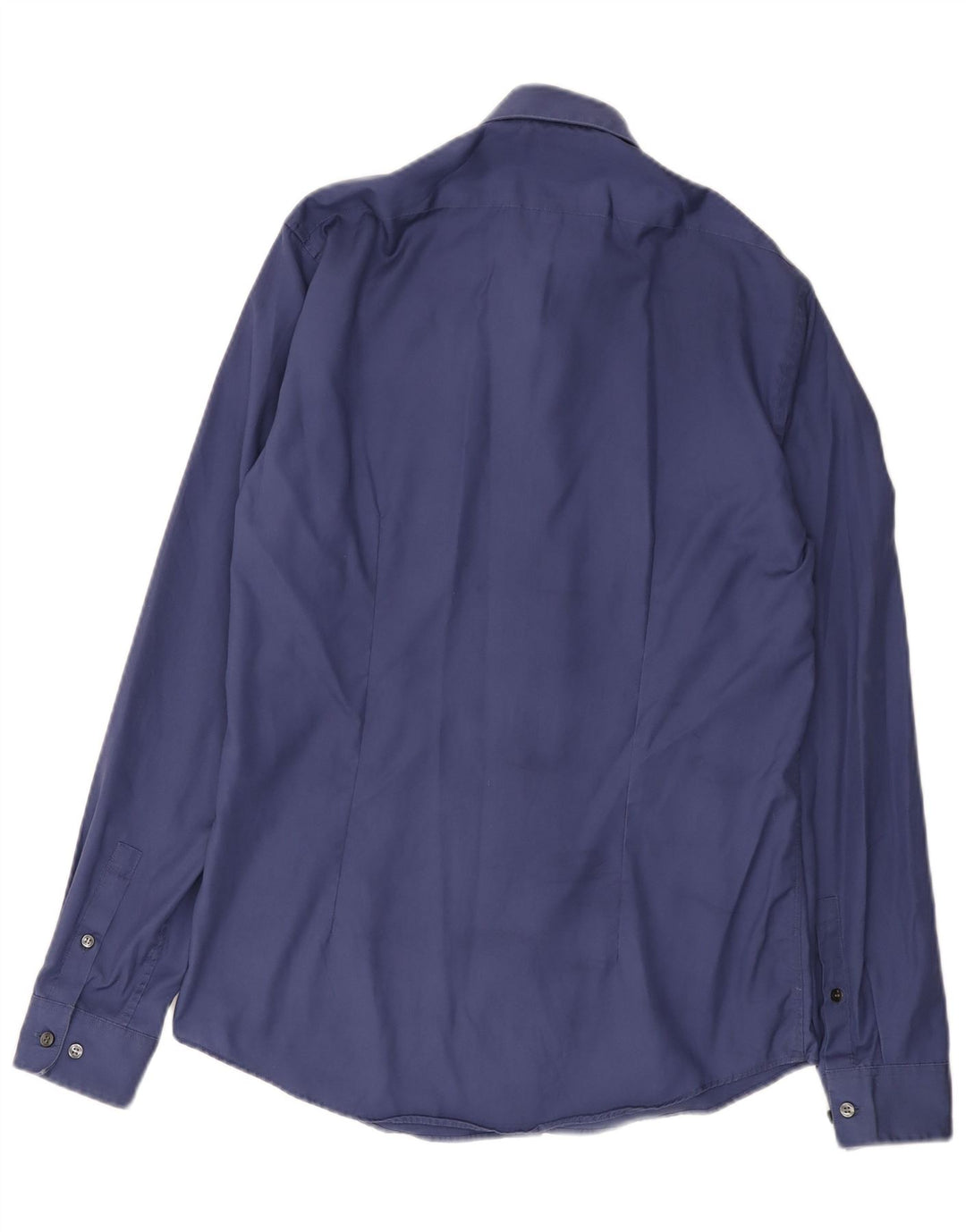 Calvin Klein Mens Fitted Shirt Size 38 15 Medium Blue