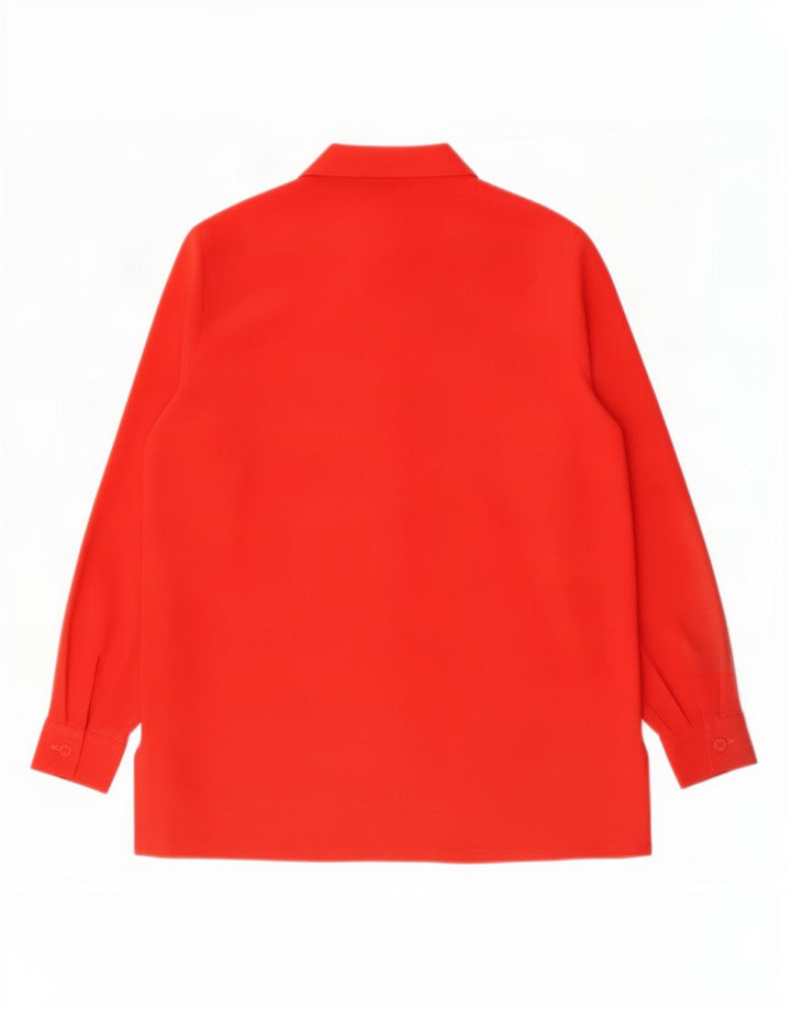 Marks & Spencer Womens St. Michael Shirt Blouse UK 16 Large Red Polyester