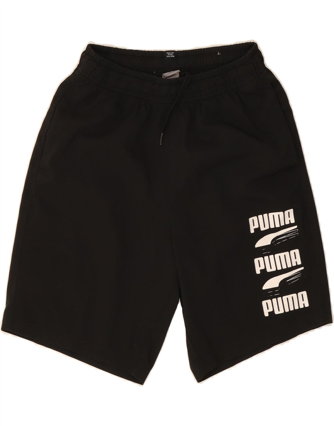 PUMA Boys Graphic Sport Shorts 13-14 Years  Black Polyester Vintage Puma and Second-Hand Puma from Messina Hembry 