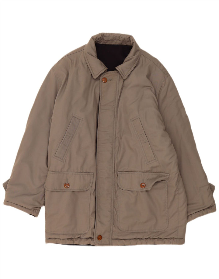 Vintage Mens Reversible Windbreaker Coat UK 38 Medium Grey