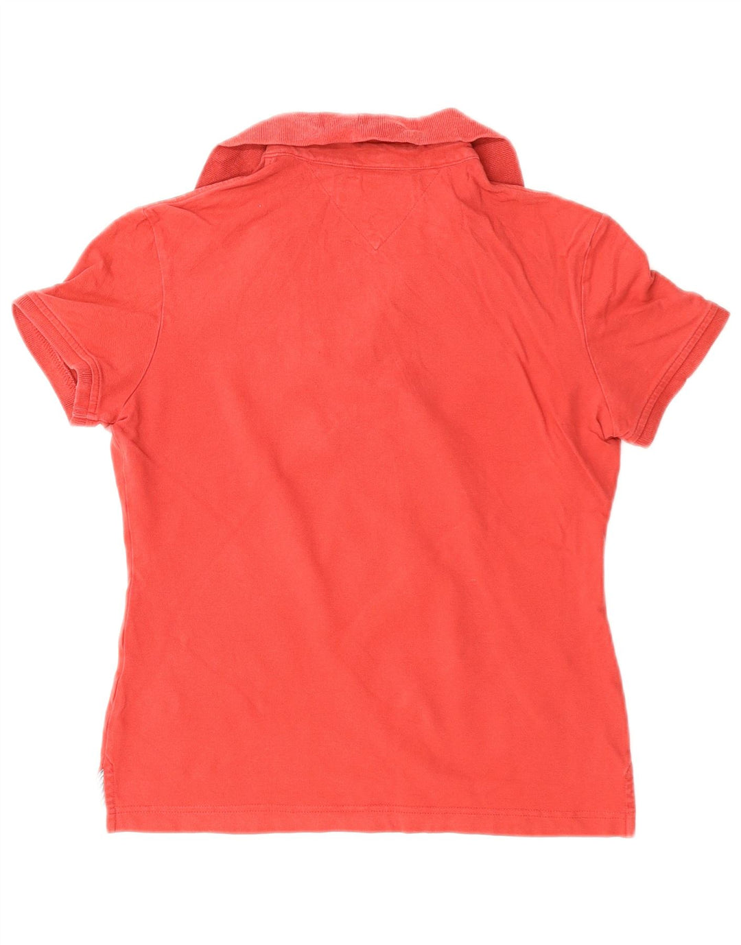 TOMMY HILFIGER Womens Polo Shirt UK 10 Small Red Cotton