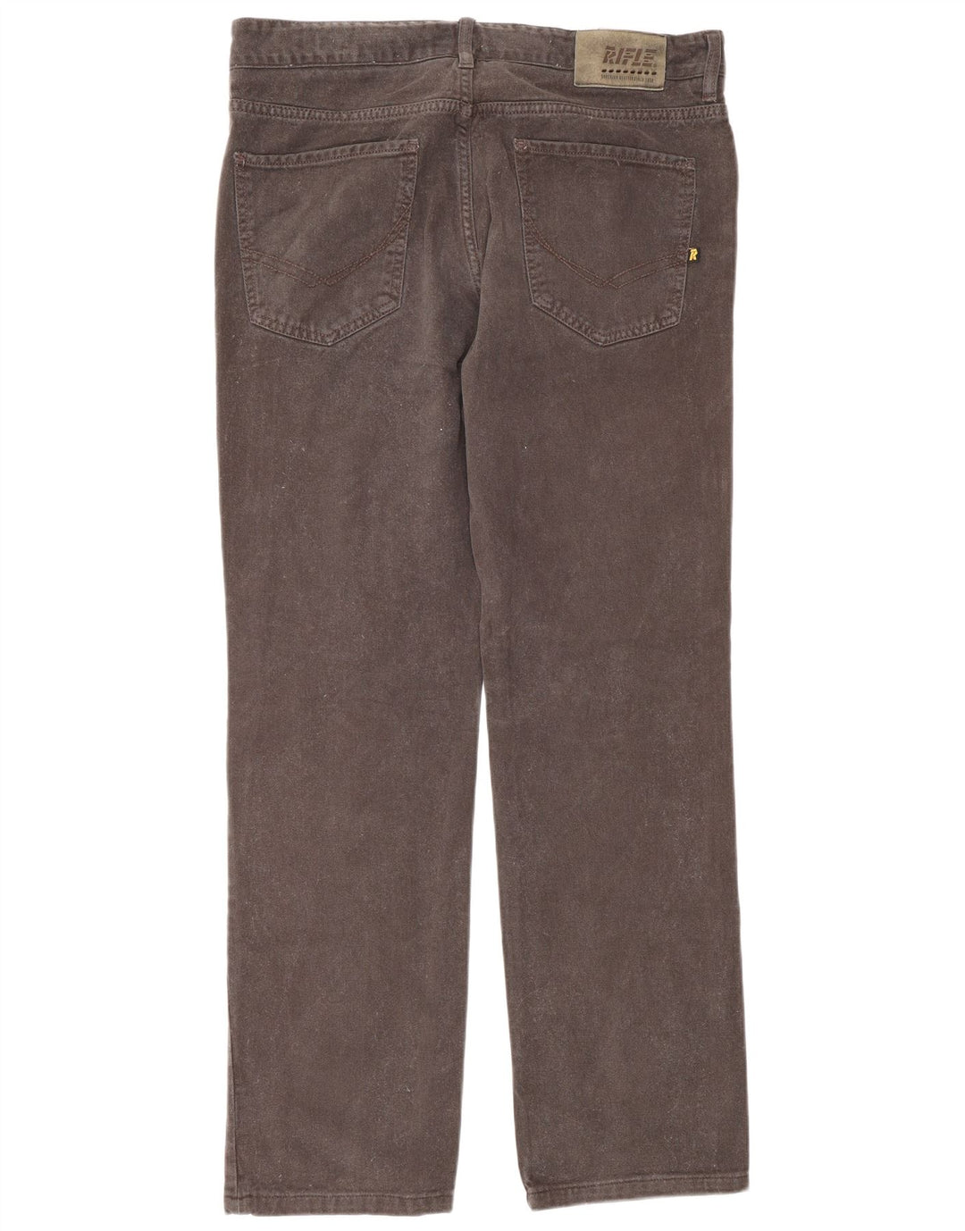 Rifle Mens Straight Jeans W33 L30 Grey Cotton