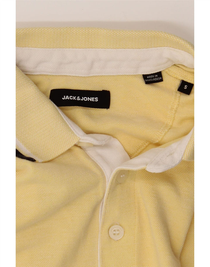 JACK & JONES Mens Polo Shirt Small Yellow Cotton Vintage Jack & Jones and Second-Hand Jack & Jones from Messina Hembry 