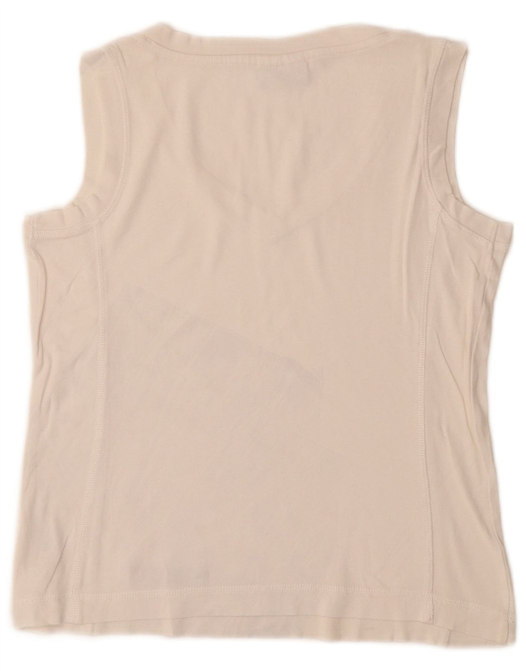 CHAMPION Womens Easy Fit Vest Top UK 10 Small White Cotton