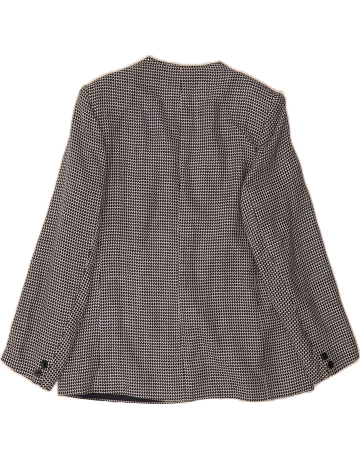 ELENA MIRO Womens 2 Button Blazer Jacket UK 18 XL Black Houndstooth Vintage ELENA MIRO and Second-Hand ELENA MIRO from Messina Hembry 