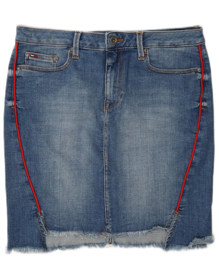 Tommy Hilfiger Womens Mini Denim Skirt Medium W28 Blue Cotton