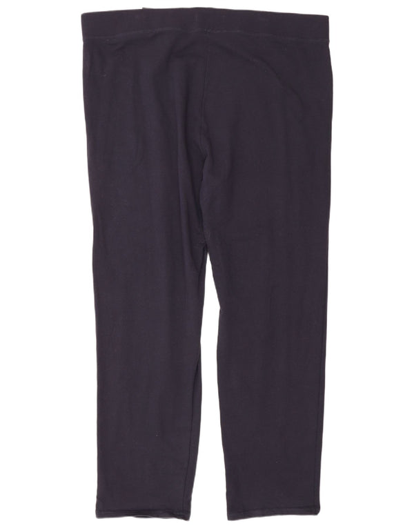 Marks & Spencer Womens Leggings UK 22 3XL Navy Blue Cotton