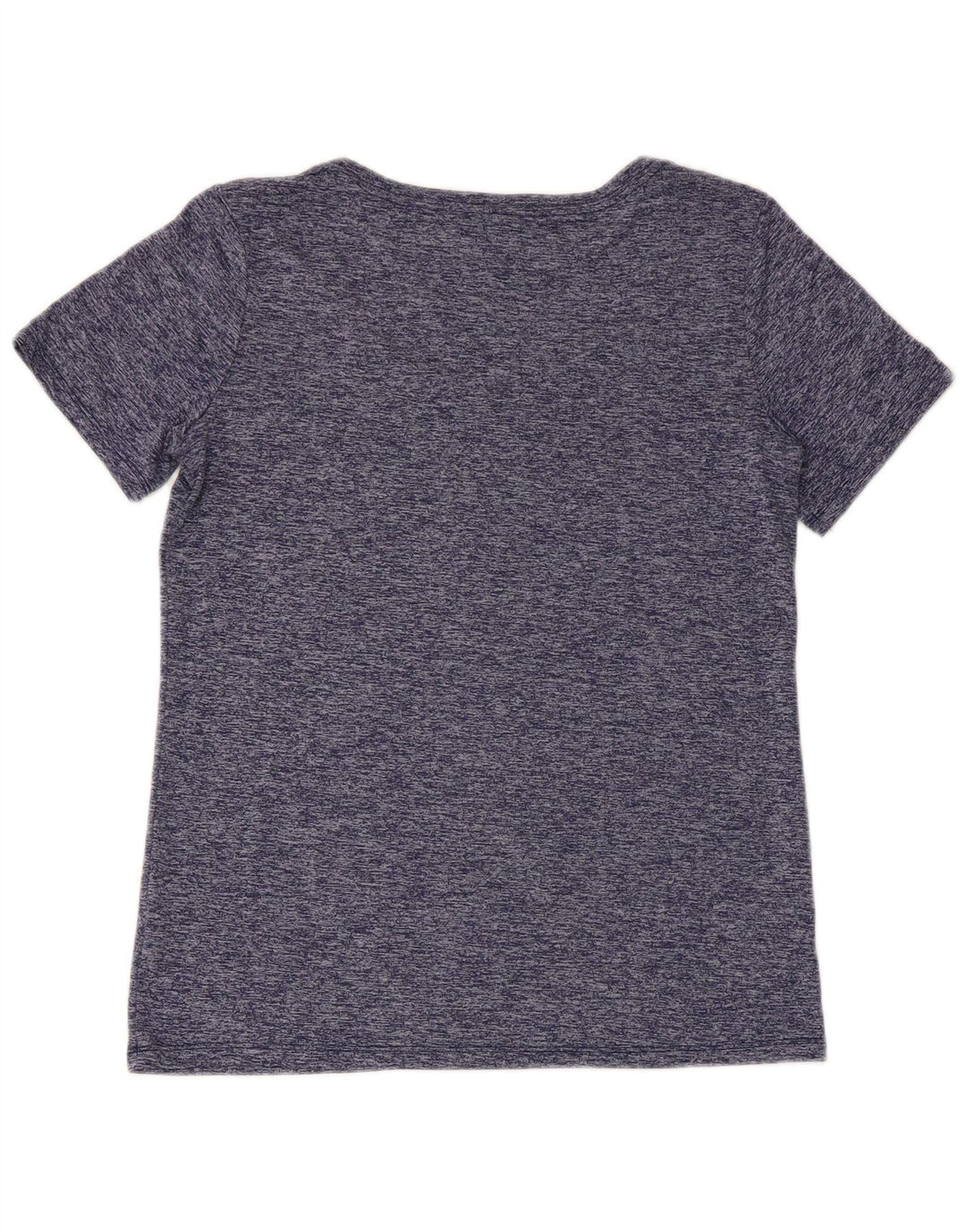 Nike Womens Dri Fit T-Shirt Top UK 10 Small Navy Blue Flecked Polyester