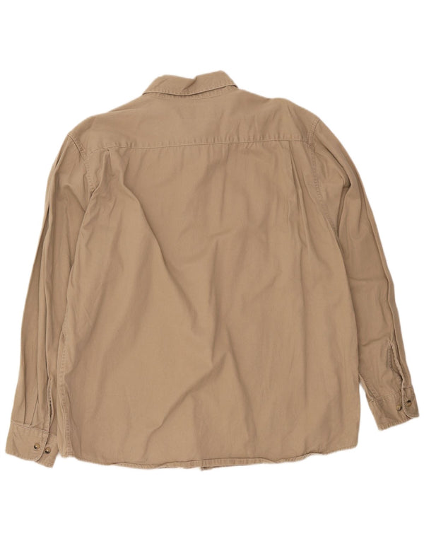 Wrangler Mens Shirt XL Beige Cotton