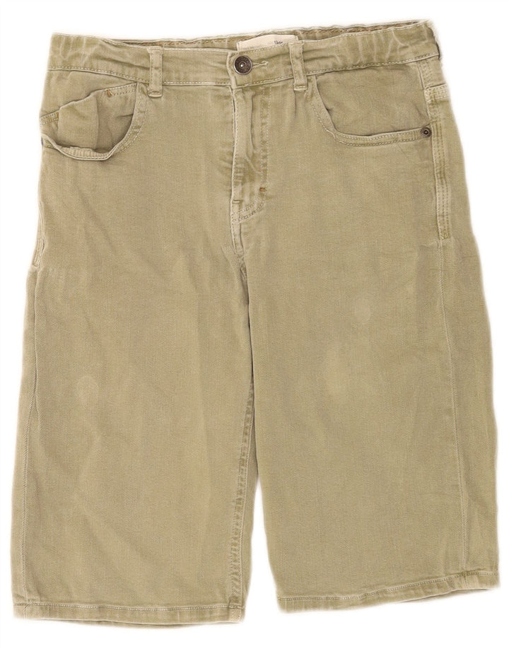 Zara Boys Denim Shorts 13-14 Years W28  Khaki