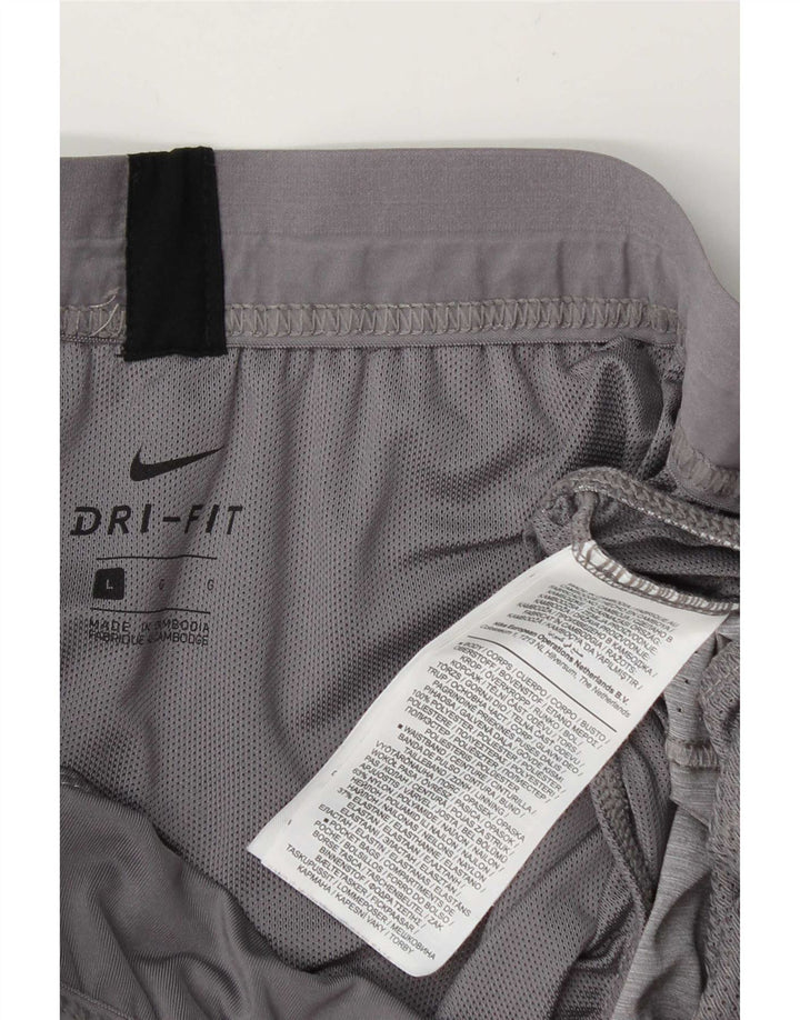 Nike Mens Dri Fit Sport Shorts Large Grey Polyester