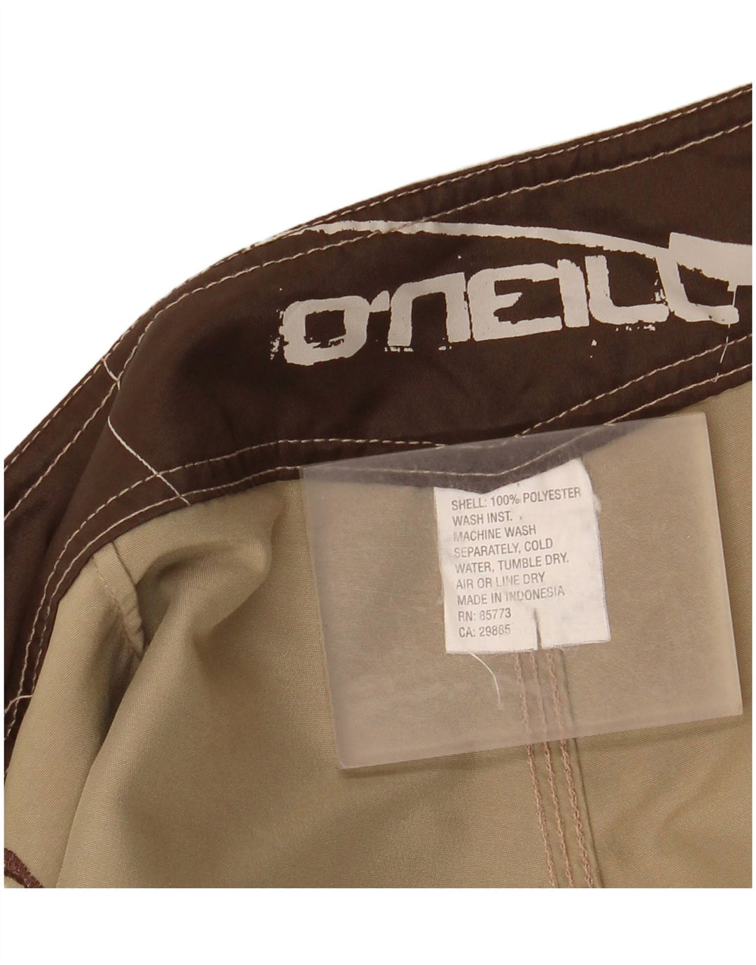 O'Neill Mens Swimming Shorts Medium  Khaki Polyester Beach