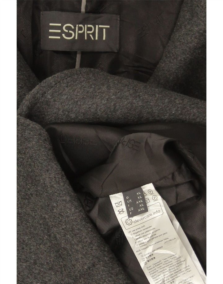 Esprit Womens Overcoat UK 18 XL Grey Wool