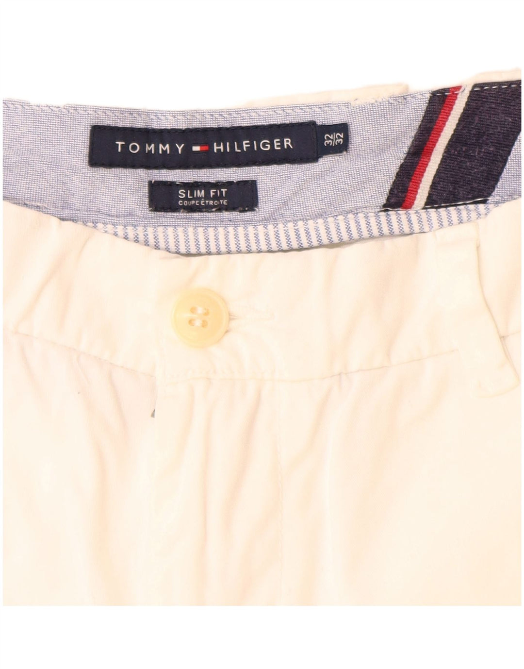 Tommy Hilfiger Mens Slim Fit Chino Shorts W32 Medium White