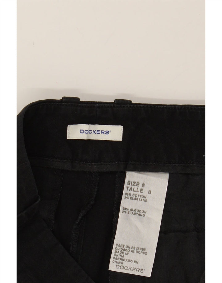 DOCKERS Womens Chino Shorts US 6 Medium W32 Black Cotton Vintage Dockers and Second-Hand Dockers from Messina Hembry 