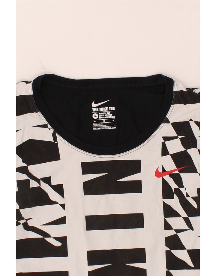 NIKE Womens Athletic Cut Graphic T-Shirt Top UK 12 Medium White Vintage Nike and Second-Hand Nike from Messina Hembry 