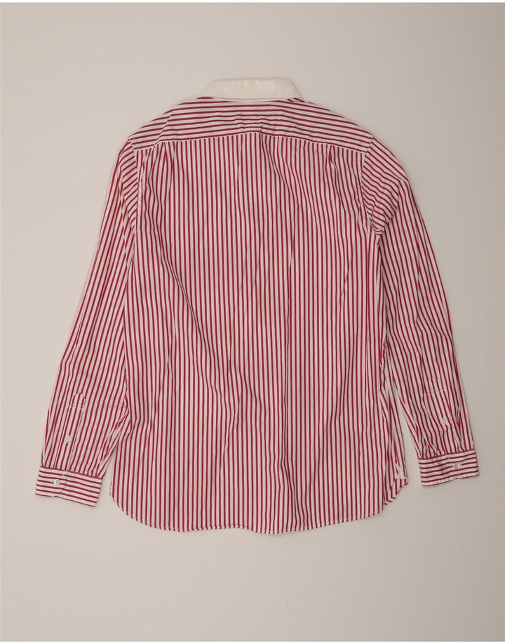 RALPH LAUREN Mens Shirt Large Red Pinstripe Cotton