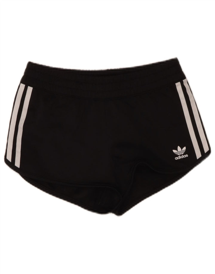 Adidas Womens Sport Shorts UK 10 Small  Black Polyester