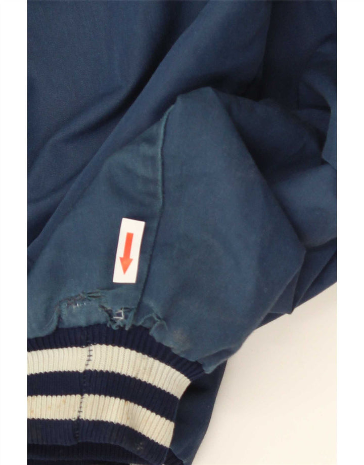 Vintage Mens Graphic Varsity Jacket UK 44 2XL Blue