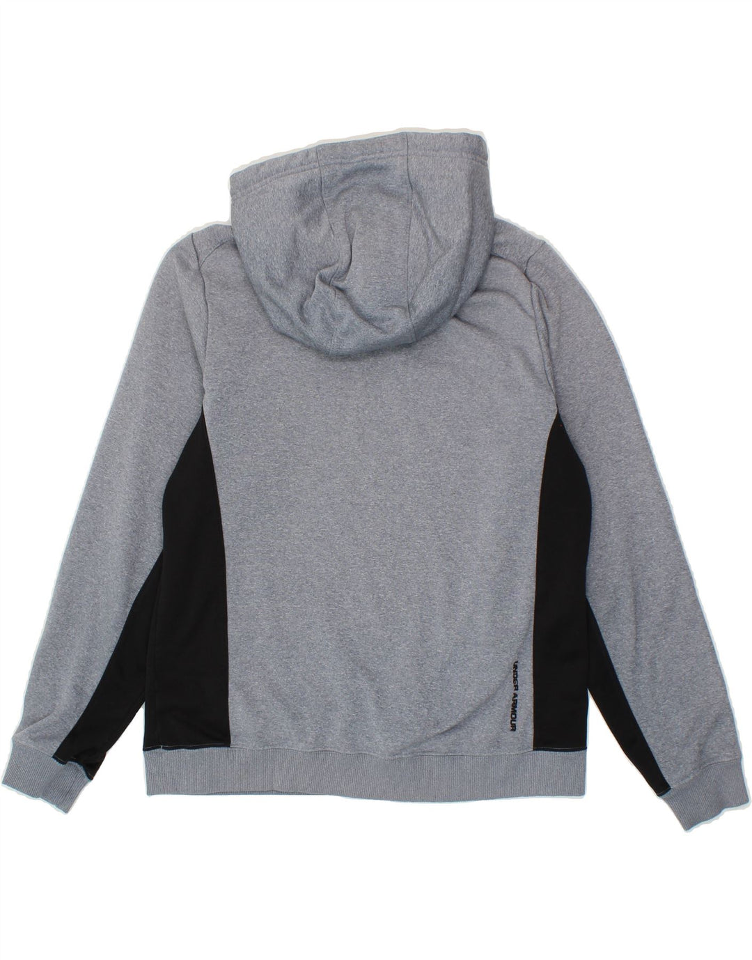 UNDER ARMOUR Womens Hoodie Jumper UK 14 Medium Blue Colourblock Polyester Vintage Under Armour and Second-Hand Under Armour from Messina Hembry 