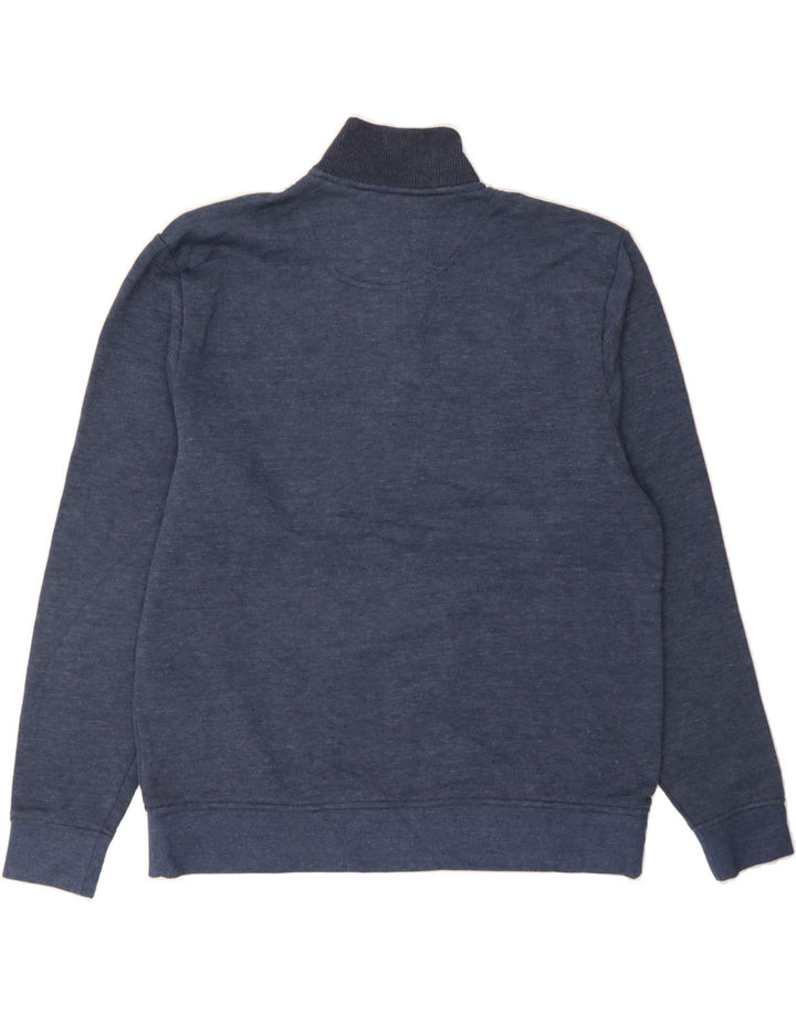 ORVIS Mens Graphic Zip Neck Sweatshirt Jumper Large Blue Cotton Vintage Orvis and Second-Hand Orvis from Messina Hembry 