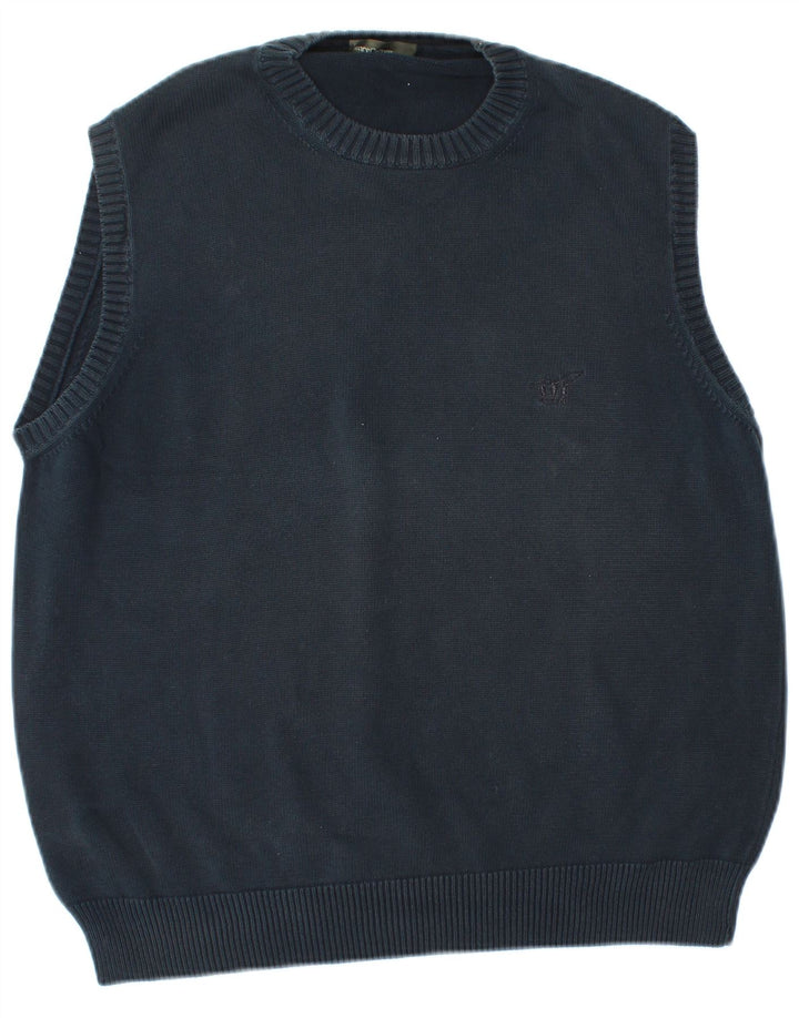 Henry Cottons Mens Vest Tank Top Large Navy Blue