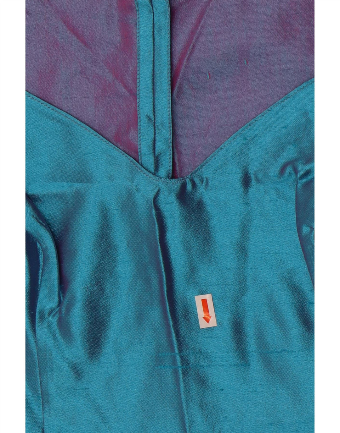 Gai Mattiolo Womens Crop Sleeveless Blouse Top IT 44 Medium Blue Silk