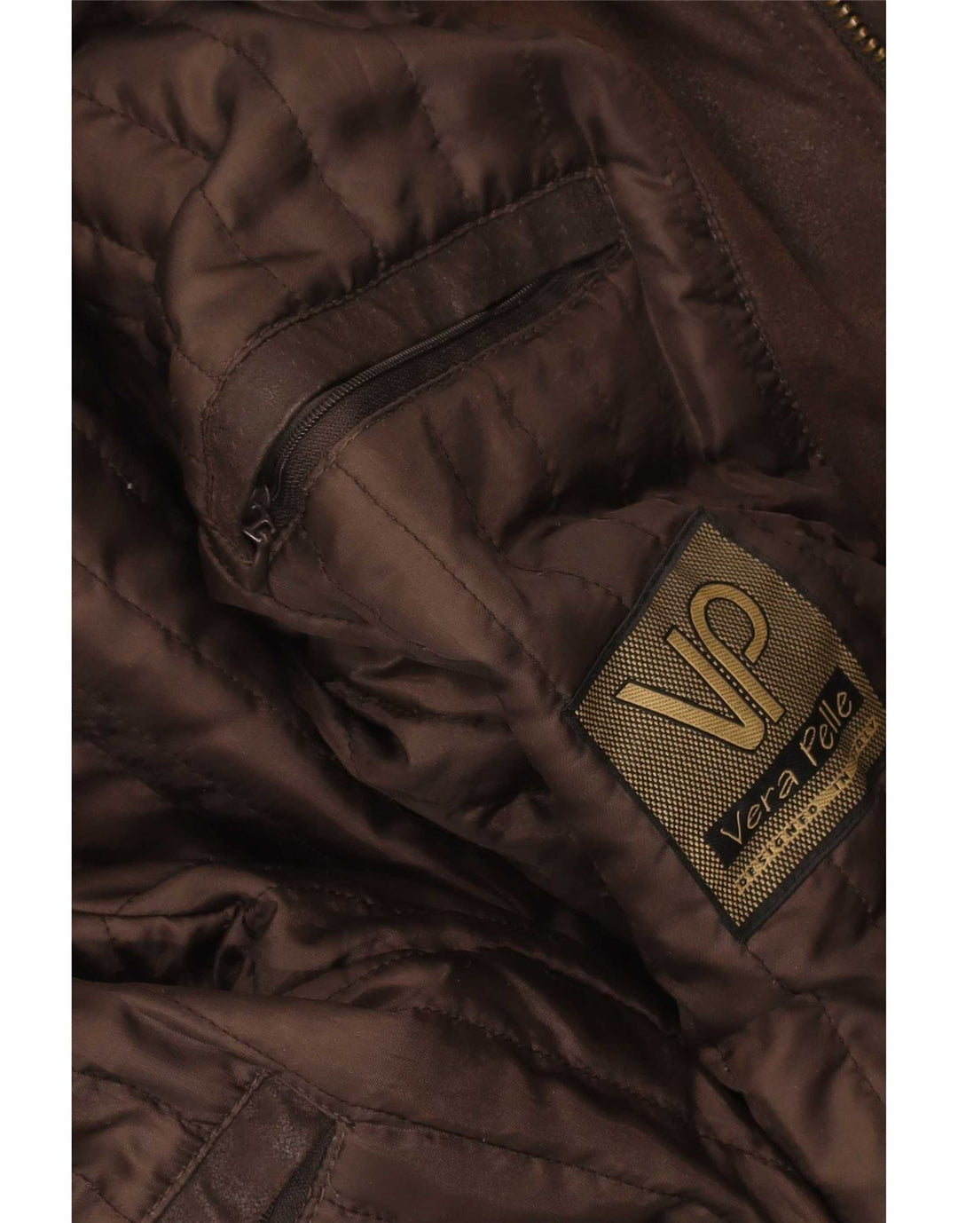Vintage Mens Leather Jacket UK 40 Large Brown Leather