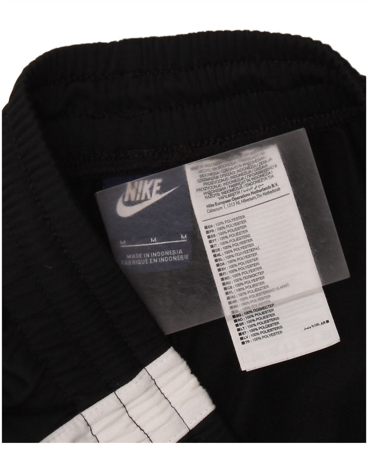 NIKE Mens Tracksuit Trousers Medium  Black Colourblock Polyester