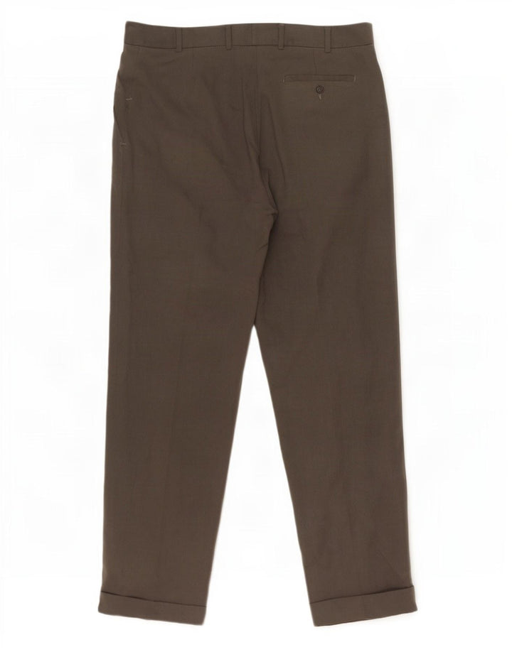 Marks & Spencer Mens Pegged Suit Trousers W38 L31 Grey Lyocell