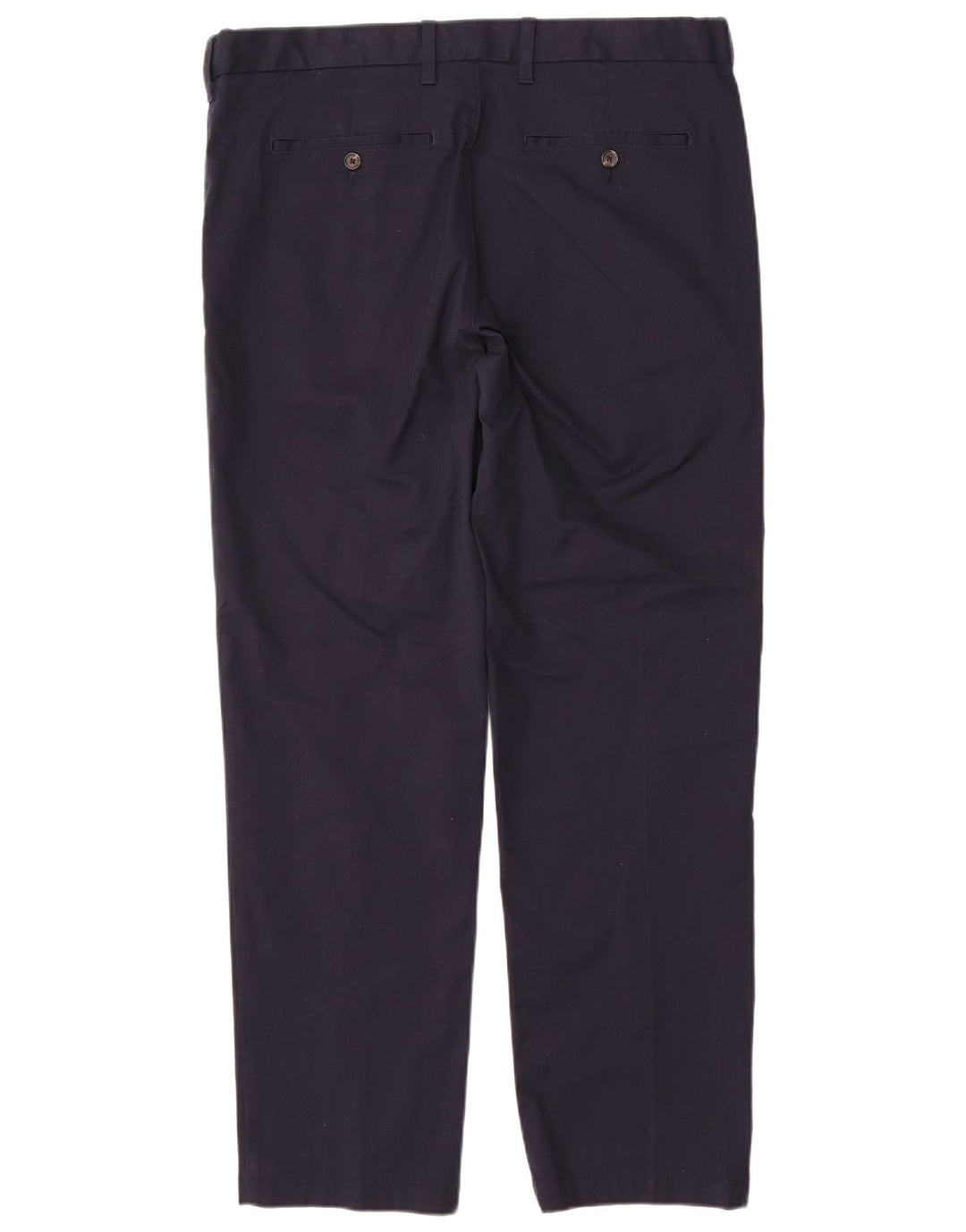 MARKS & SPENCER Mens Regular Fit Chino Trousers W38 L31 Navy Blue Cotton